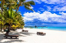 White Sandy Beach in Mauritius White Sandy Beach in Mauritius